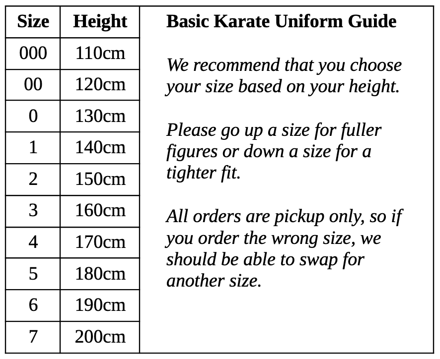 Basic Karate Uniform - Karate 4 Life